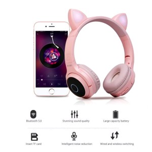 هدفون بی سیم بچگانه طرح گربه مدل XY-203